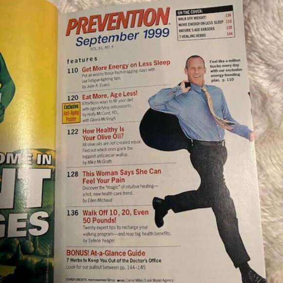 2/$40 Prevention Magazine Walk Off Weight Health News Home Remedies Sept 1999 - Picture 2 of 8
